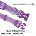 Reflective Dog Collars Small with Soft Two-tone Webbing